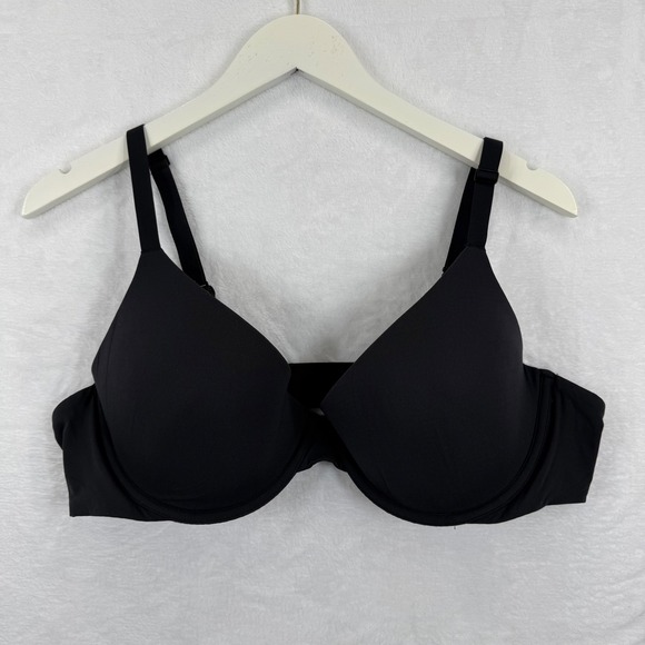 SKIMS Black T-Shirt Bra Underwire lightly Padded Full Coverage 44B - Picture 1 of 4